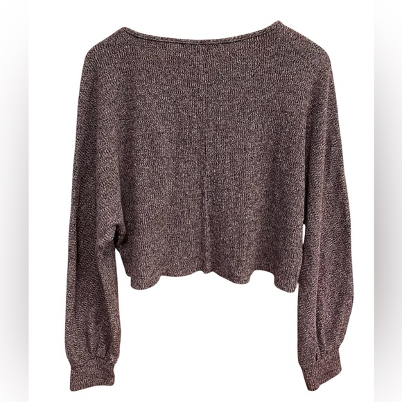 💖5 for $25💖 Redwood Ribbed Knit Bishop Sleeve Cropped Sweater Women’s Medium - Picture 4 of 7